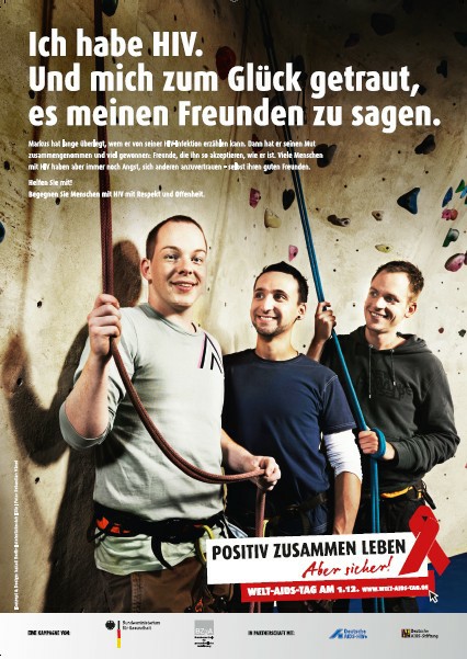 Kampagne Welt-Aids-Tag 2010 ('Klettern')